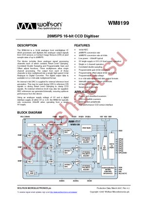 WM8199SCDS/V datasheet  